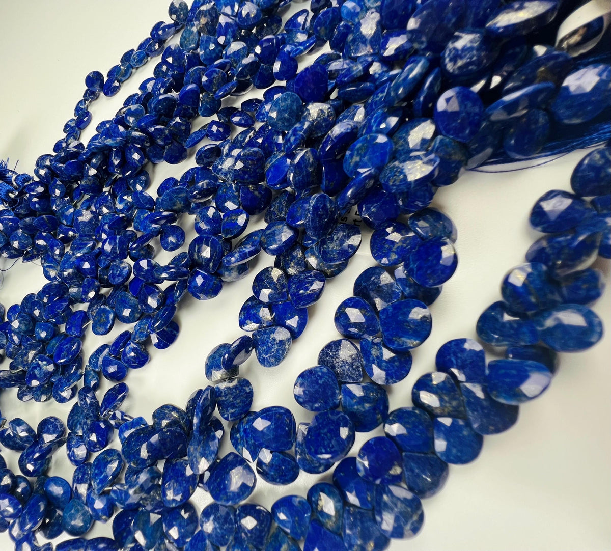 Genuine Lapis Lazuli Faceted heart drop Royal Blue Lapis drop for Jewelry Making by pieces