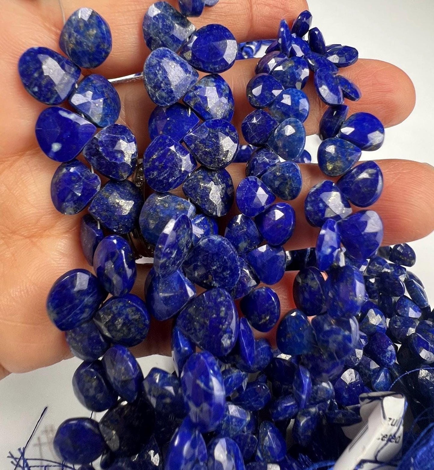 Genuine Lapis Lazuli 2.5mm Faceted Roubd Royal Blue Lapis Beads Jewelry Making 13”Strand