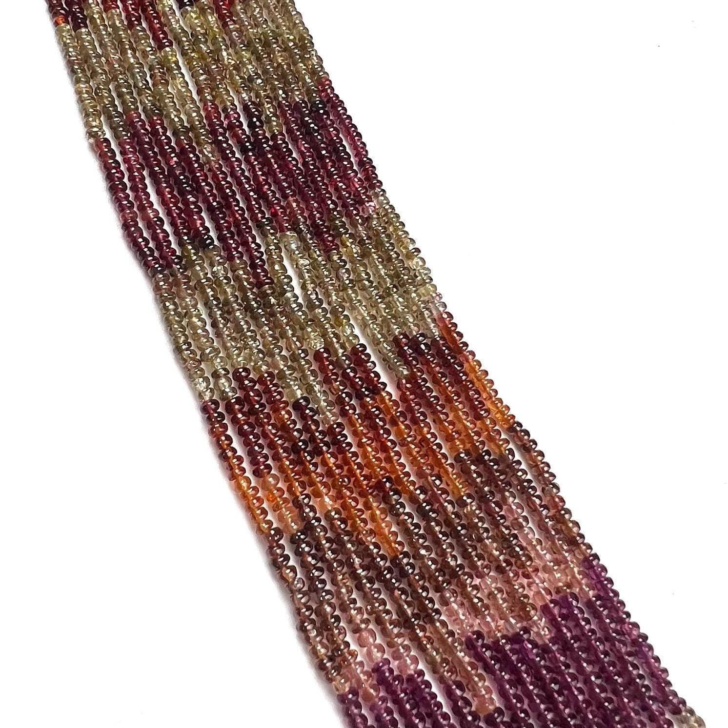Natural Tundra Sapphire Smooth Roundel 3.5mm good Quality jewelry making beads 14” full strand