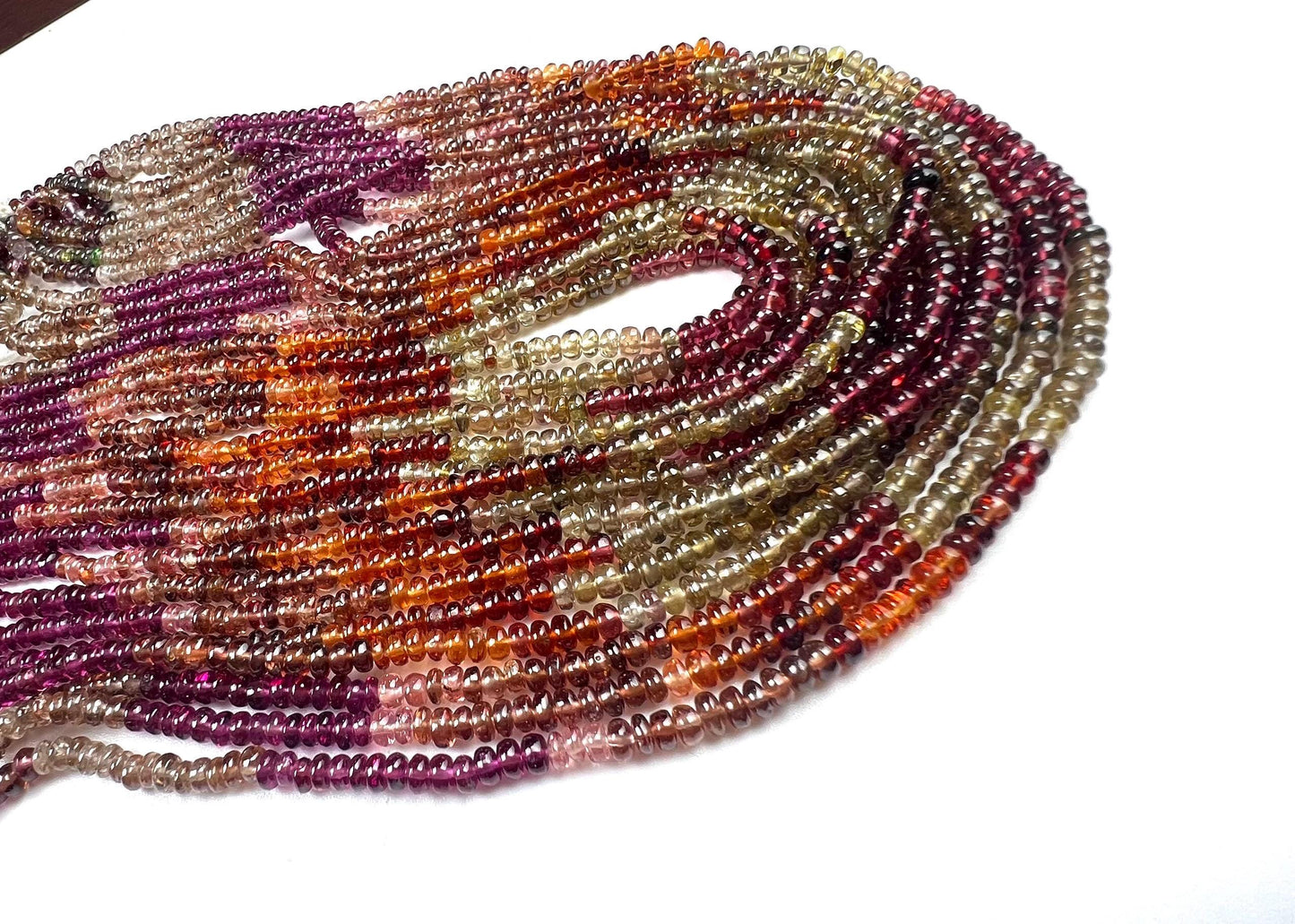 Natural Tundra Sapphire Smooth Roundel 3.5mm good Quality jewelry making beads 14” full strand