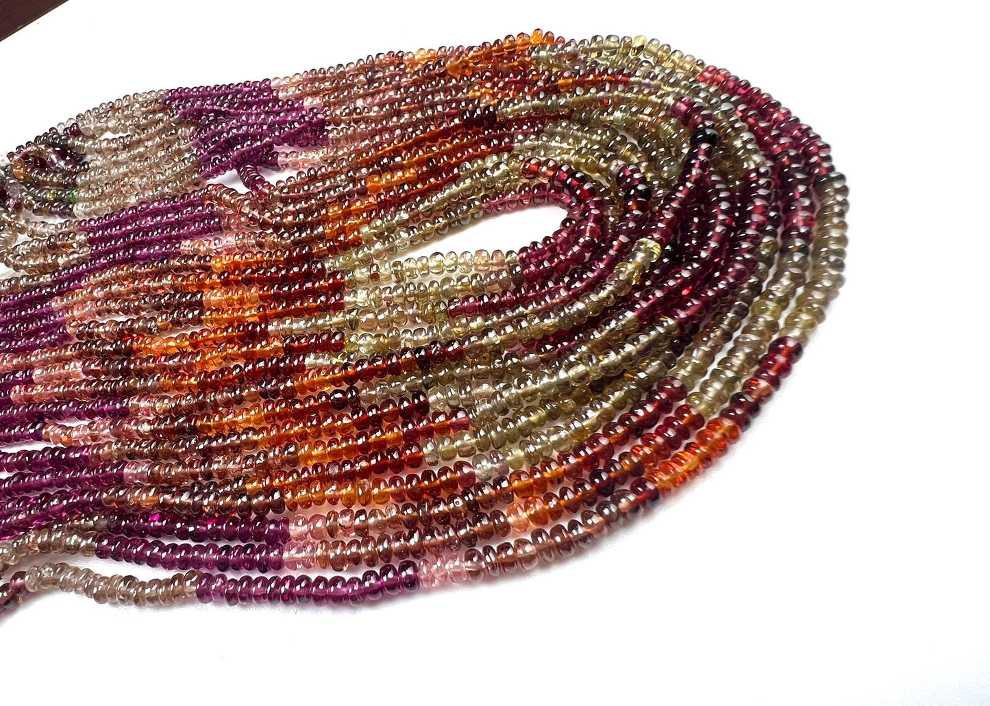 Natural Tundra Sapphire Smooth Roundel 3.5mm good Quality jewelry making beads 13” full strand