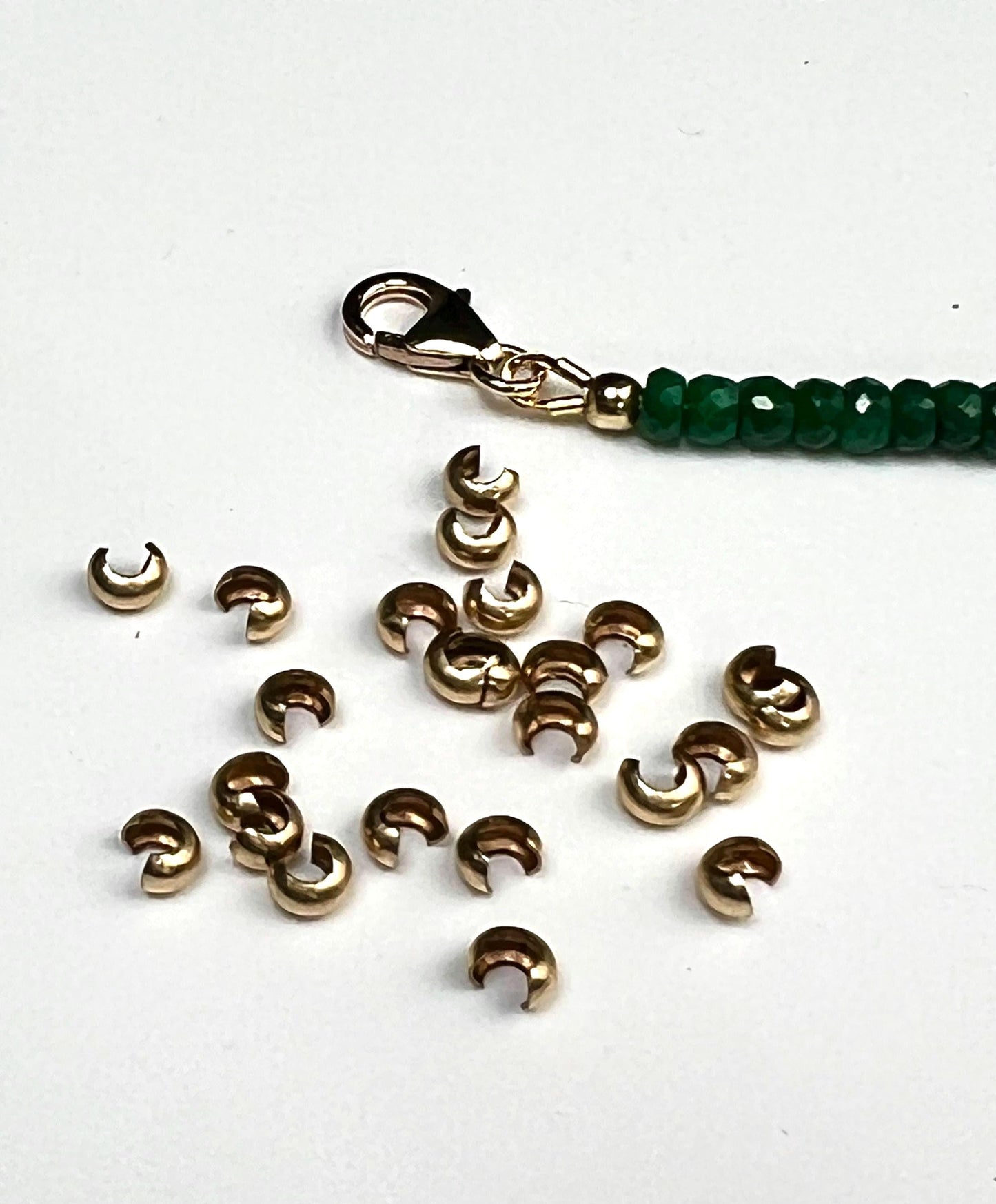 14k Gold Filled, 925 Sterling Silver Crimp Cover - 3mm Jewelry Making Supply - 10 Pieces