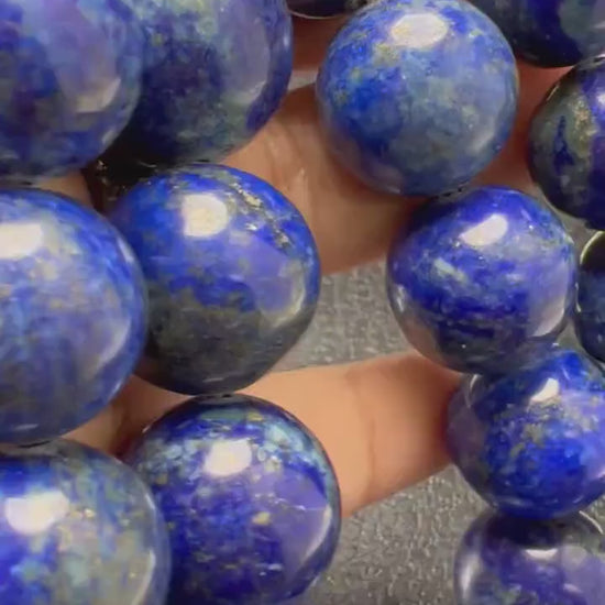 Genuine Lapis Lazuli AA Heavy Weight 16mm and 18mm Round bead for Art Deco, Pocket Stone, Jewelry Making, Pendant, Focal Piece