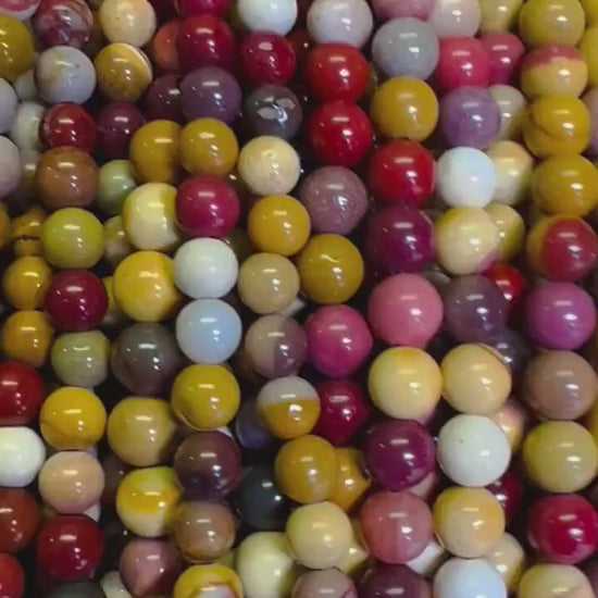 Mookaite Smooth Round AAA quality beads for , Jewelry Making Natural Gemstone Beads . 4mm,6mm 8mm 10mm 15.5” full strand