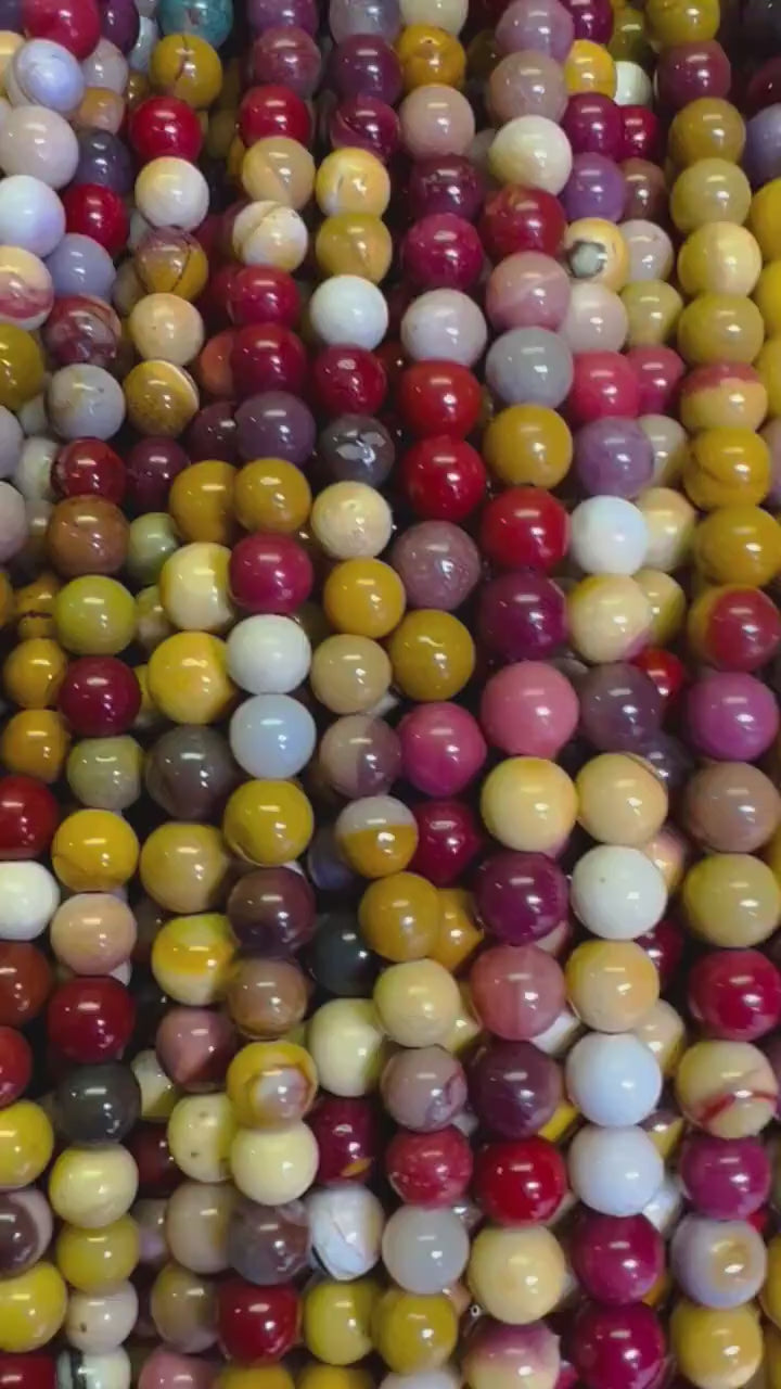 Mookaite Smooth Round AAA quality beads for , Jewelry Making Natural Gemstone Beads . 4mm,6mm 8mm 10mm 15.5” full strand