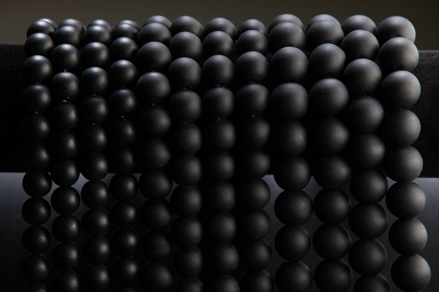 Matte Black Onyx Round Beads 4mm, 6mm, 8mm, 10mm, 12mm, 14mm, 16mm -Single/Bulk