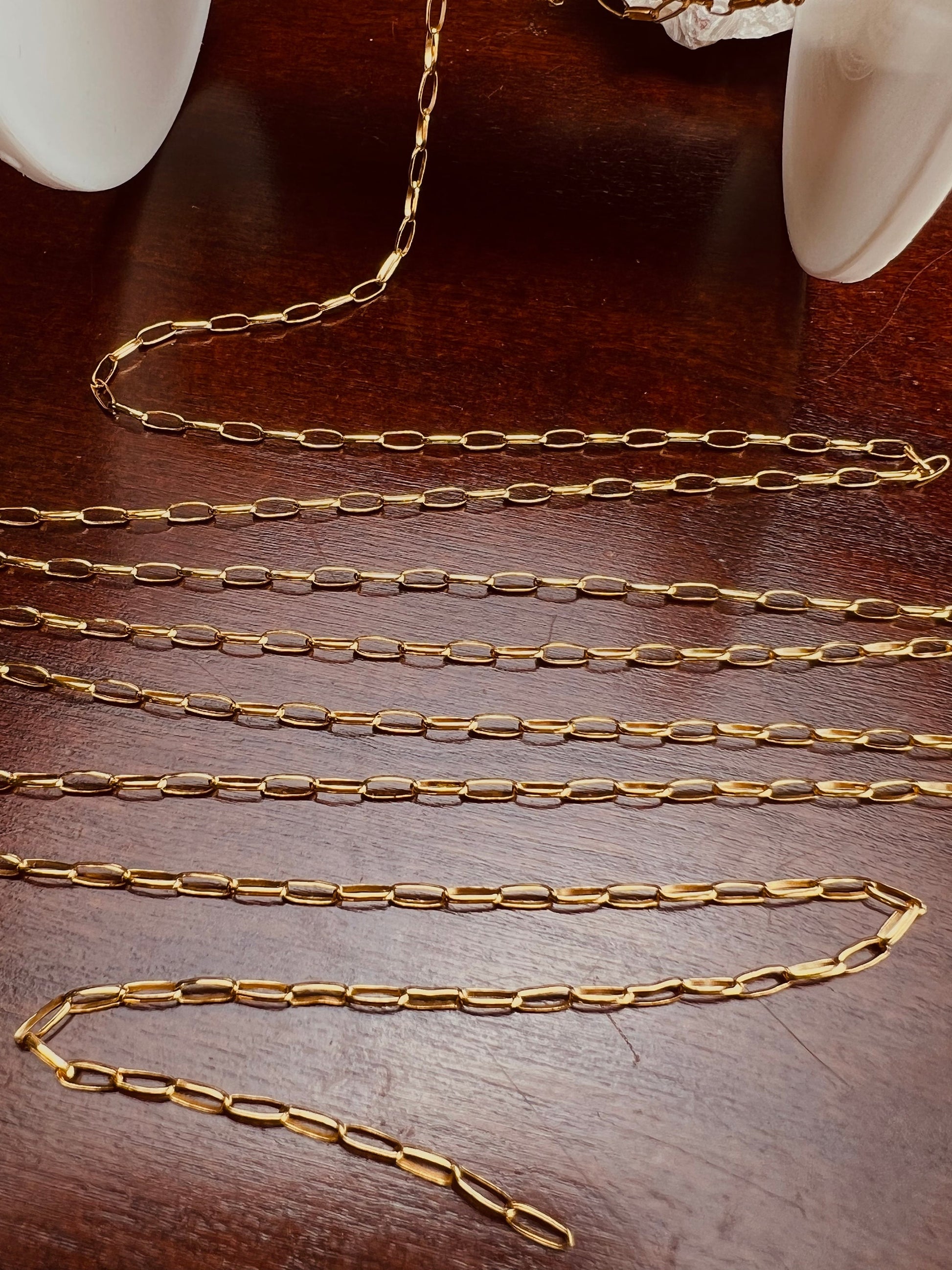 14K Gold Filled long oval Chain 1.6x4.5mm long light weight Jewelry Making Italian Chain