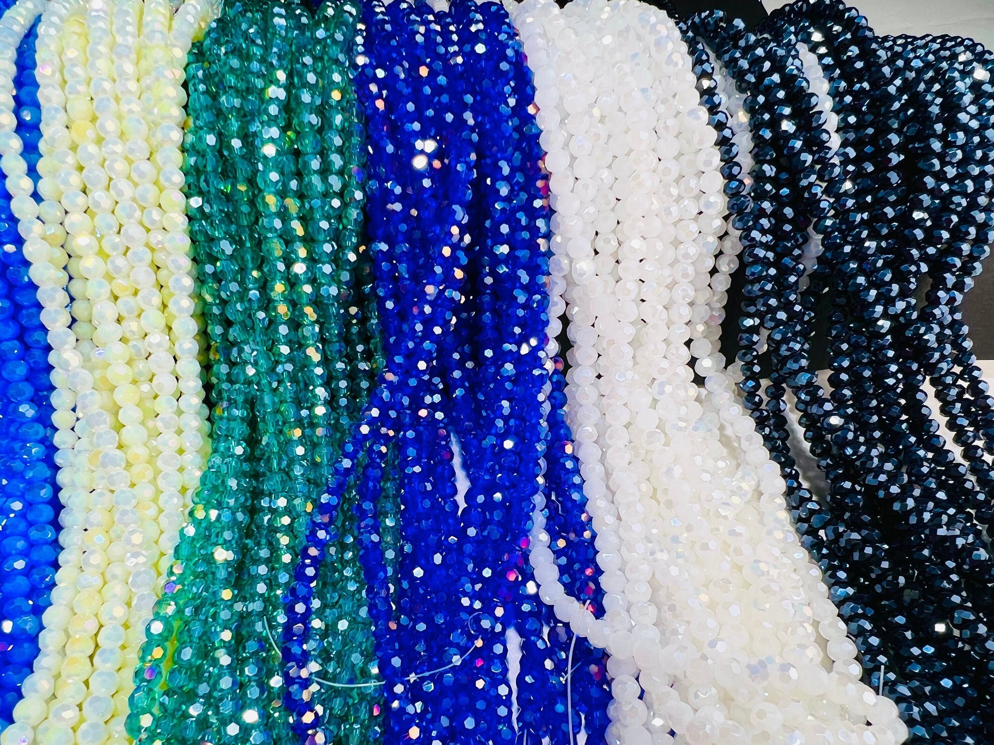 9 strand 4mm Round crystal mix 14”each strand (900pcs total approx ),Very Sparkly Crystal , Bead for Spacer,Art Deco, jewelry making bead.