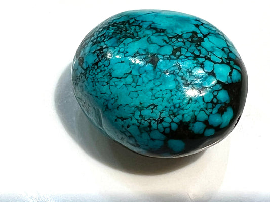 Genuine Turquoise Pebble, AAA Tibetian Spiderweb Turquoise pebble 18x25mm,for jewelry Focal, pendant, palm stone or collection healing gem